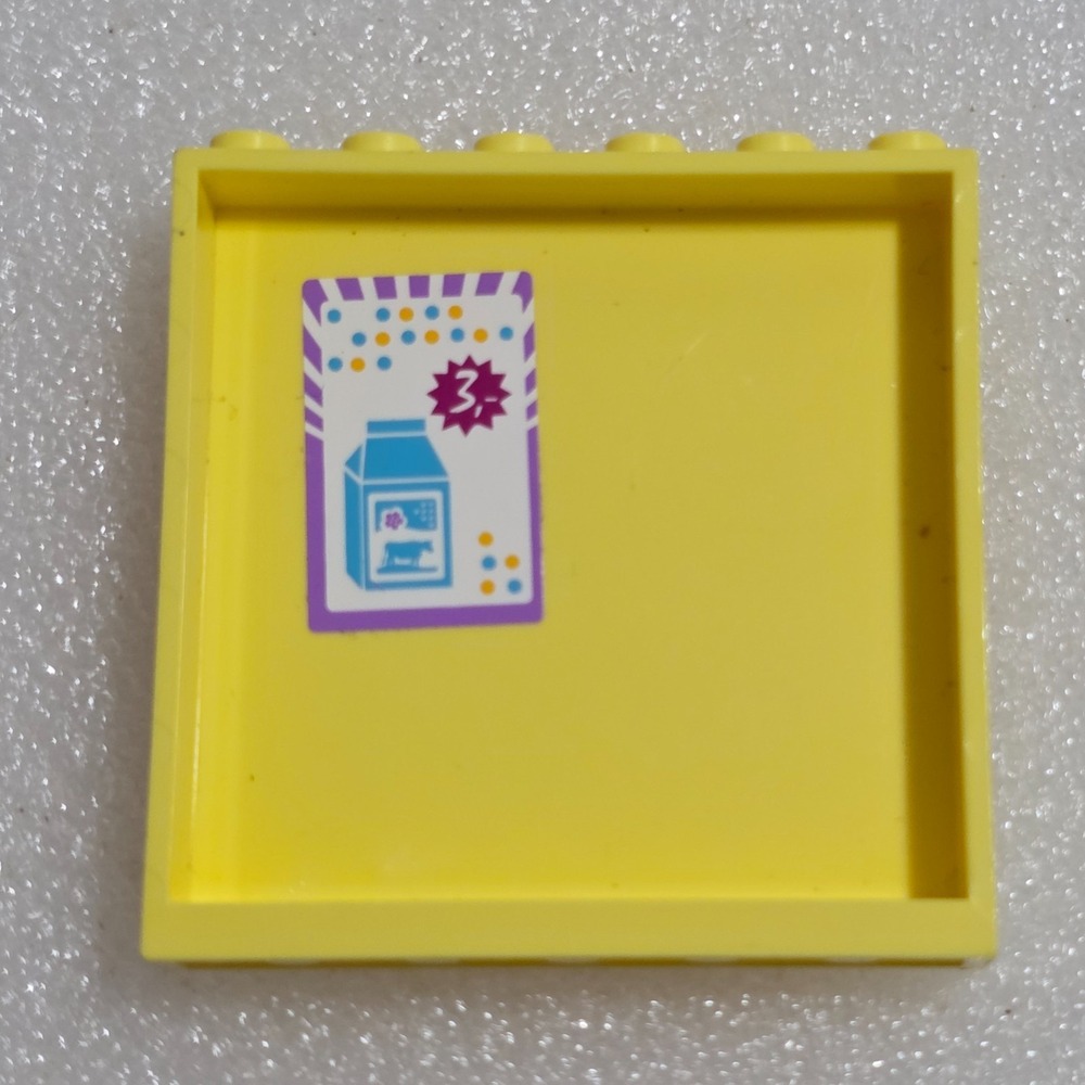 LEGO Panel 2013 Friends Heartlake High 41005 2x2 Milk Carton Replacement Yellow